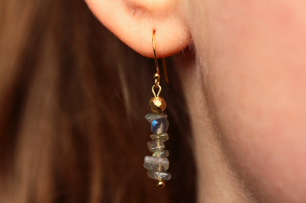 Labradorit Ohrringe Geburtsstein / Himmlische Ohrringe / Edelstein Schmuck / Geschenk für Sie / Origineller Schmuck / Labradorit Schmuck